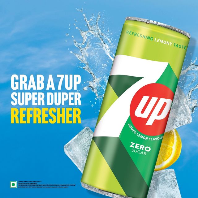 7Up Zero Sugar Soft Drink Can 330 ml Combo
