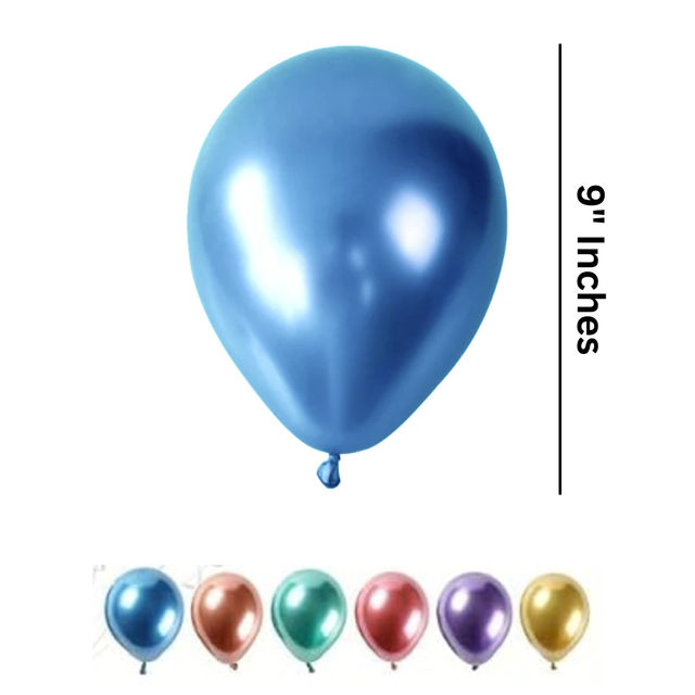 Let's Vybe Chrome Balloons | Set Of 25 - Assorted