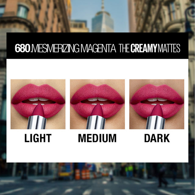 Maybelline New York Color Sensational Creamy Matte Lipstick- Mesmerizing Magenta