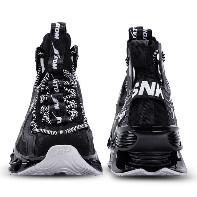 Atom Men's Alpha Predator Black Sneakers - UK 6