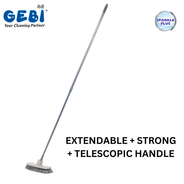 Gebi Sparkle Plus Scratchy Floor Brush - | Telescopic Handle )