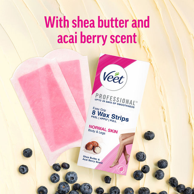 Veet Professional Waxing Strips Kit For Normal Skin | 8 Strips