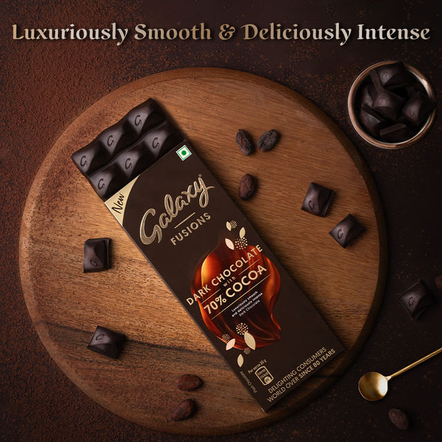 Galaxy Fusions Dark Chocolate Bar With 70% Cocoa