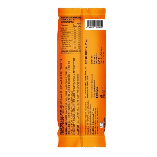 Baskin Robbins Mango Mania Candy Ice Cream Stick