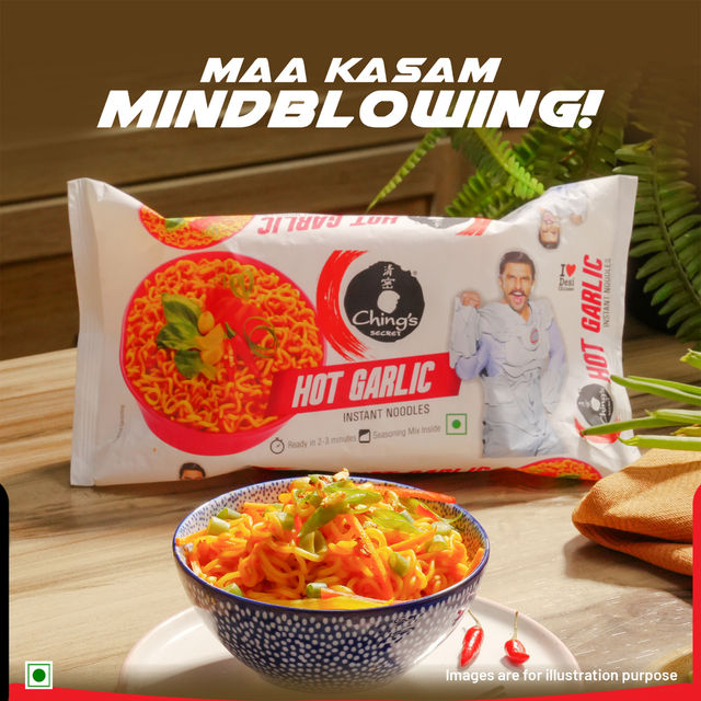 Ching's Secret Schezwan Chutney (250 g) & Ching's Secret Hot Garlic Instant Noodles (240 g) Combo