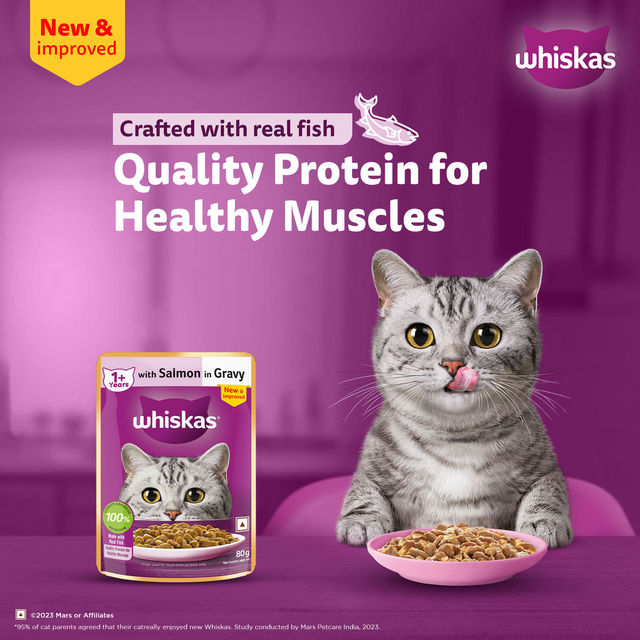Whiskas Adult Salmon in Gravy Wet Cat Food