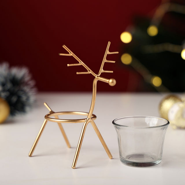 Urban Born Metal Christmas T-Light Holder For Christmas Decor
