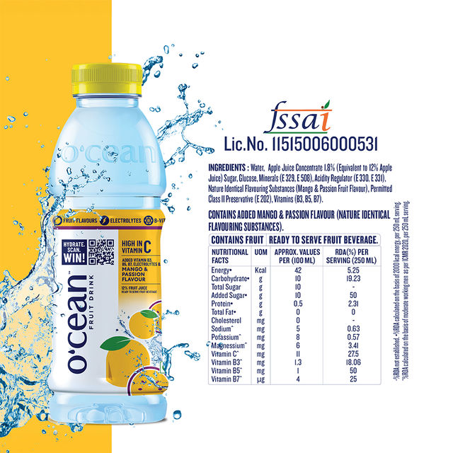 O'cean Beverages Mango and Passion Flavoured Drink