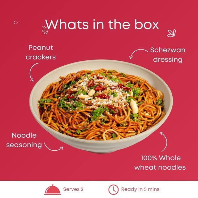 Pluckk Instant Spicy Schezwan Atta Noodles | Serves 2