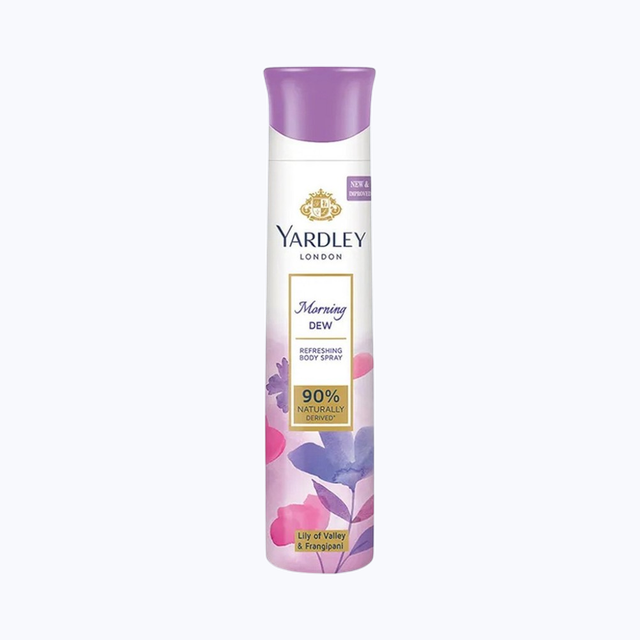Yardley London Morning Dew Deodorant - Lily of Valley and Frangipani Fragrance - Naturally Derived