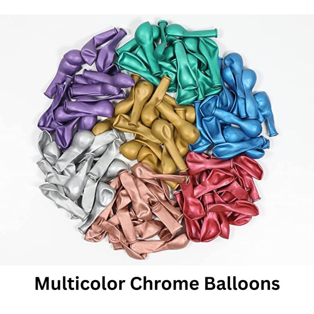 Let's Vybe Chrome Balloons | Set Of 25 - Assorted