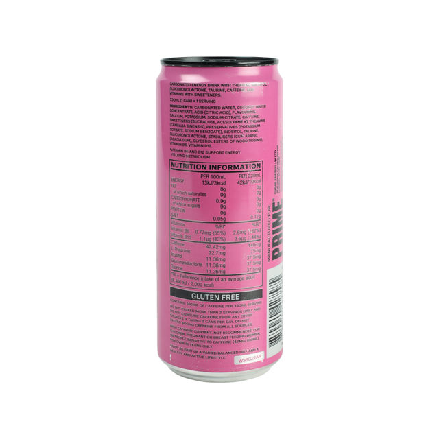 Prime Hydration Strawberry and Watermelon Energy Drink