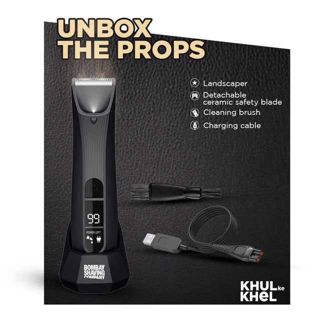 Bombay Shaving Company Body And Pubic Hair Trimmer for Men | Landscaper 2.0 |  Beard, Body, Pubic Hair Grooming | Private Part Shaving