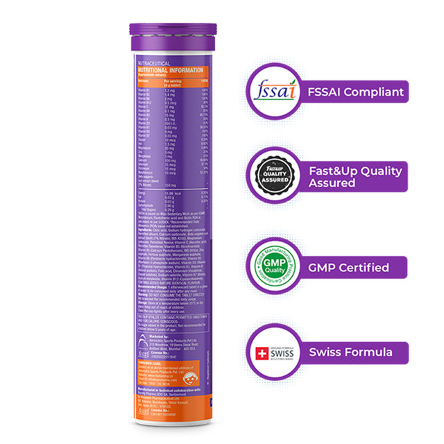 Fast&Up Vitalize 21 Vitamins And Minerals For All-Day Energy - Orange