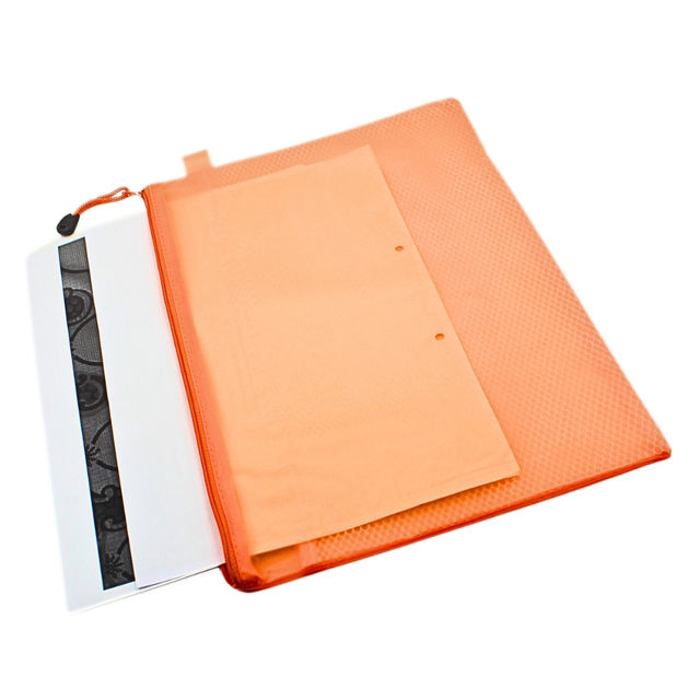 Mesh Zipper A4 Size Pouch/Documents Holder/Bag - Assorted