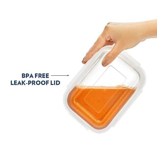 Borosil Klip N Store Storage Container With Airtight Lid (1.04 L)| Borosilicate Glass