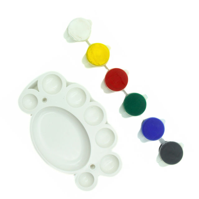 Colour & Paint Kit ( Color,  Mixing Palette & Brushes)