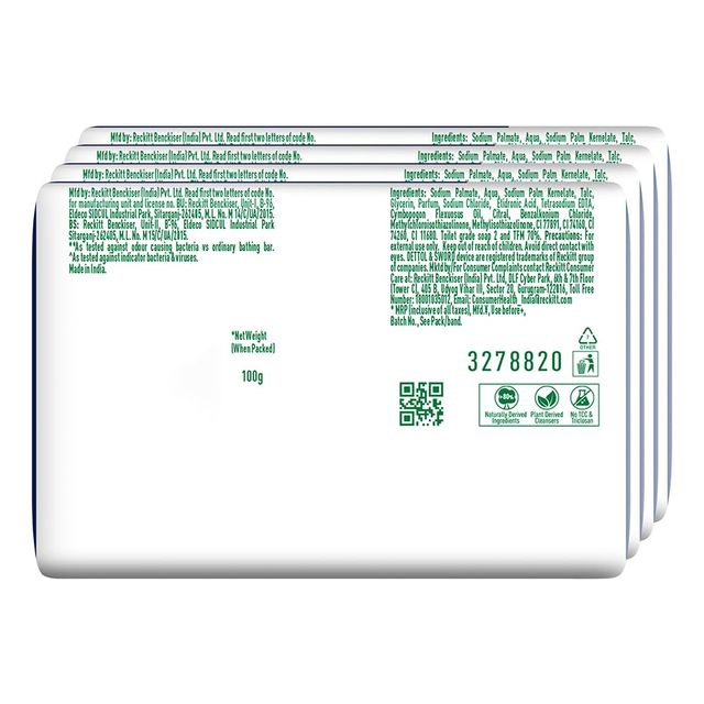 Dettol Cologne Fresh Bathing Soap Bar with 100% better odour protection
