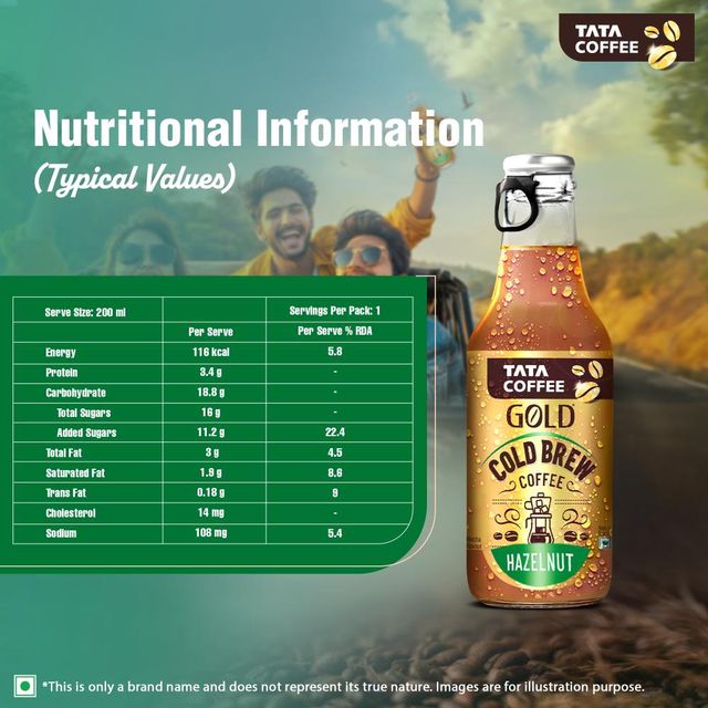 Tata Coffee Hazelnut Ready to Drink Brew Cold Coffee