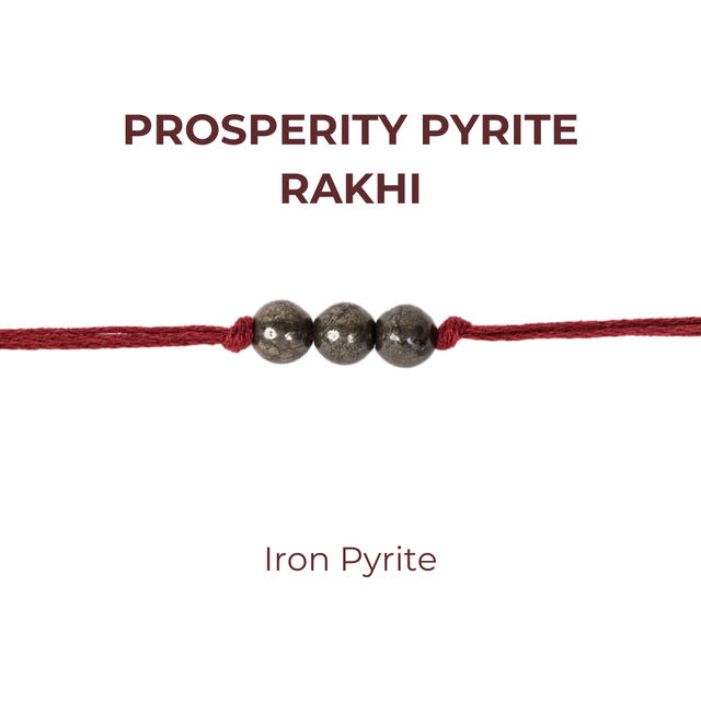 Bodh Gem and Crystals Prosperity Pyrite Rakhi