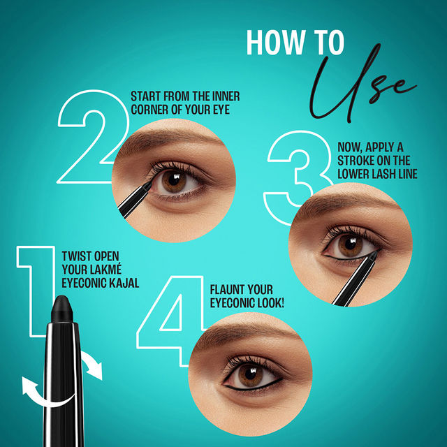 Lakme Eyeconic Kajal Black(1gms), Renee Madness Ph Stick(3gms) & Garnier Skin Naturals, Cleansing Water, Hydrating & Soothing, Micellar Cleansing Water(400ml) Combo