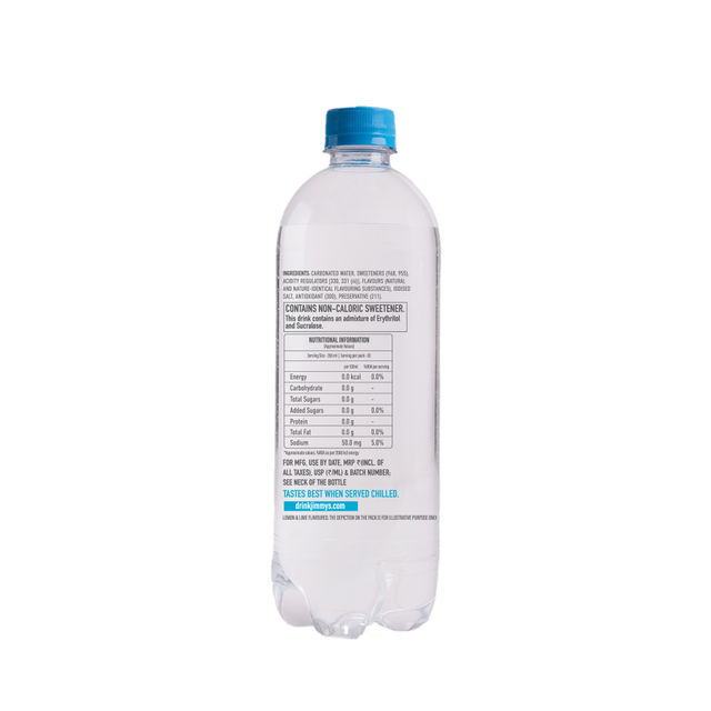 Jimmy's Zero Sugar Lime & Lemon Sparkling Water 600 ml X 3 Combo