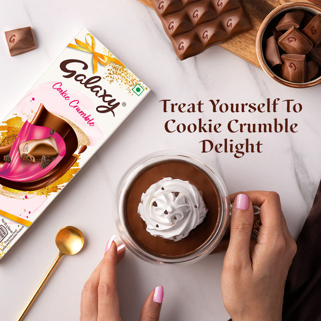 Galaxy Cookie Crumble Milk Chocolate(96gms) & Body Cupid Luxury Perfume Gift Set For Her Long Lasting Fragrances - Pack Of 4(80ml) Combo