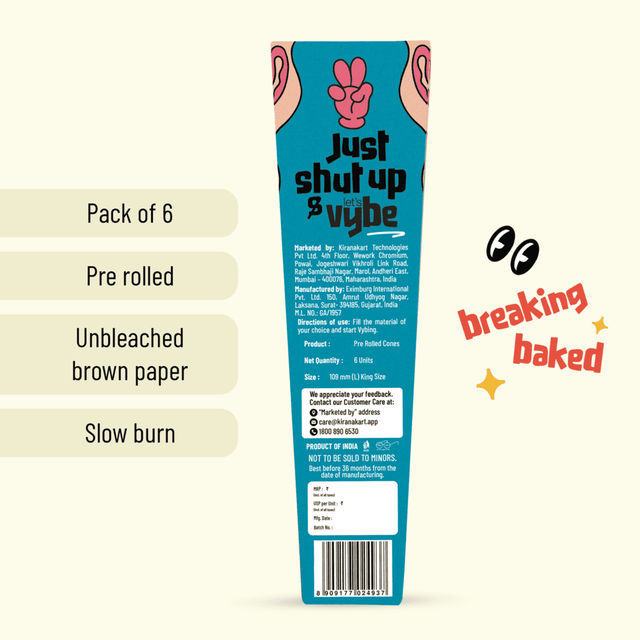 Lets Vybe Smoking Material Pre-roll Cone