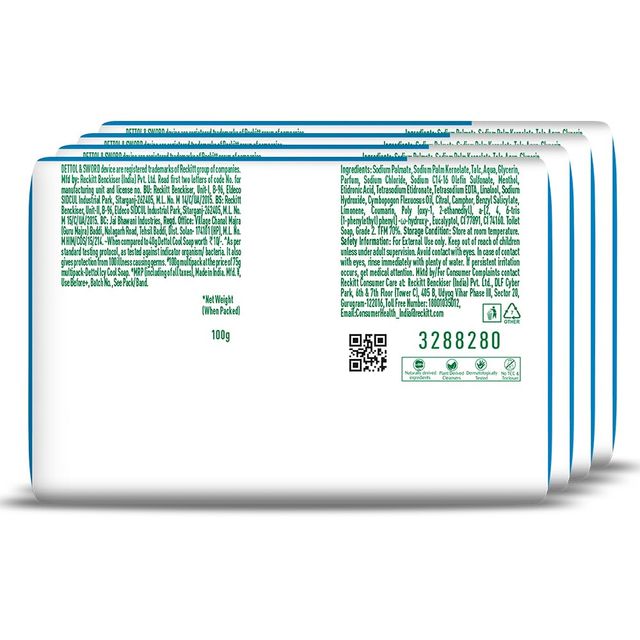Dettol Icy Cool Bathing Soap Bar with 3X Intense Cooling