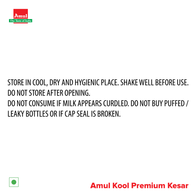 Amul Gold Kool Premium Kesar Flavoured Milk 180 ml Combo