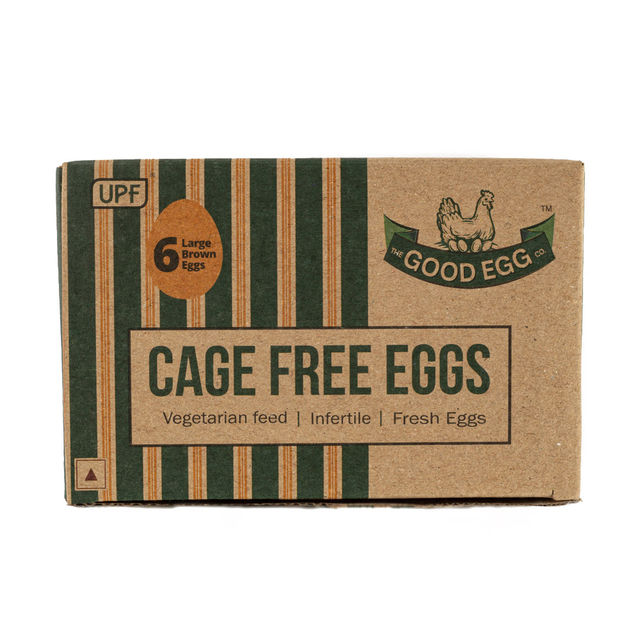 The Good Egg Co. Cage Free Eggs, 6 Pieces - Portein Rich, Veg Feed, Infertile