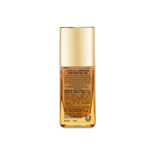 Lakme Makeup+Skincare VitC Superglow Skin Perfecting Tint Cool Cinnamon C300