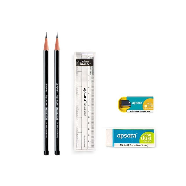 Apsara Platinum Kit | Kids Gift Set | School Kit | Fun Children's Gift | Gift for Kids | Pack of 10