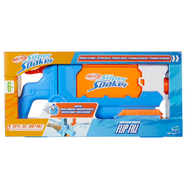 Nerf Super Soaker Flip Fast Fill Water Blaster | 30 Fluid Ounce Tank | Water Toy