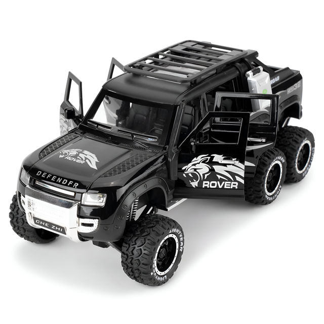 Toyshine 1:28 Die Cast D-Rover Vehicle with Music, Lights & Pull Back for Kids 3+ (Black)