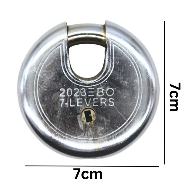 Disc Padlock With 3 Keys -75 Mm