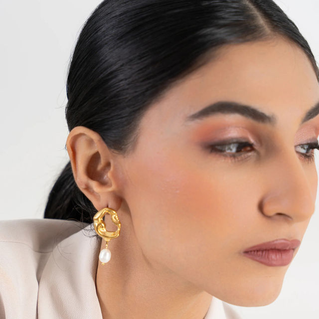 ZAISHA 18K Gold Plated Pearl Baroque Earrings | Birthday | Anniversary | Valentines gift
