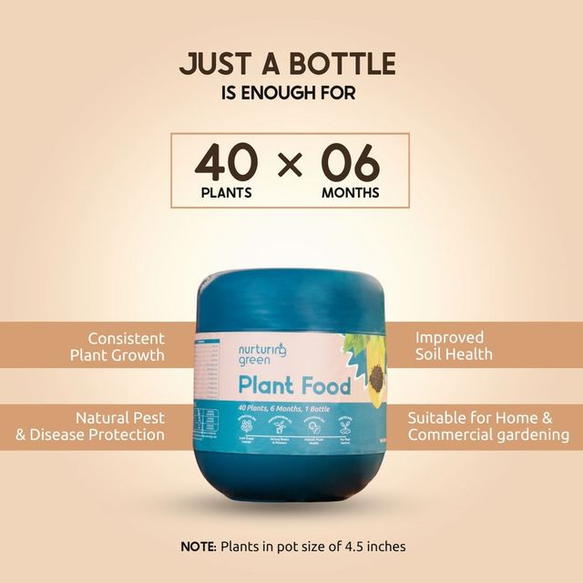 Nurturing Green - Plant Food | 400gm | Growth Supplement | Fertillizer for Soil and Plant Care