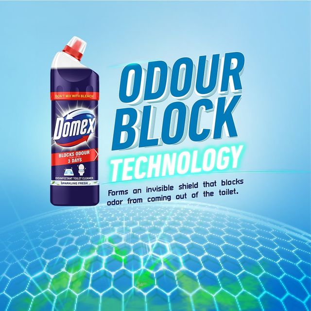 Domex Fresh Guard Disinfectant Toilet Cleaner Liquid Ocean Freshness for 100 Flushes