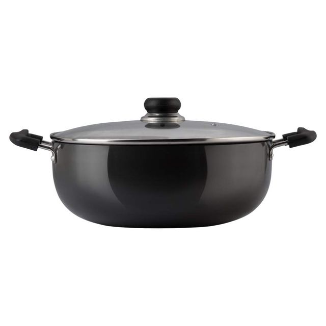 Vinod Hard Anodized Deep Kadai With Glass Lid- 18 Cm, 1.6 Ltr