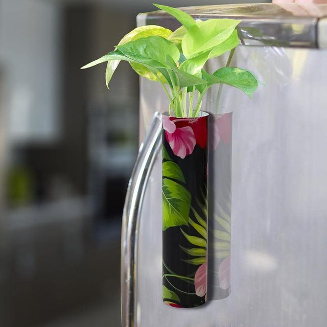 TrustBasket Oleander Magnetic Fridge Planter | Rust-Resistant Hydroponic Vase for Decor