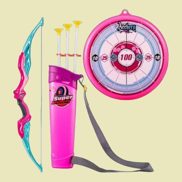 Toyshine Plastic Bow & Arrow Set with Quiver & Target | Pink
