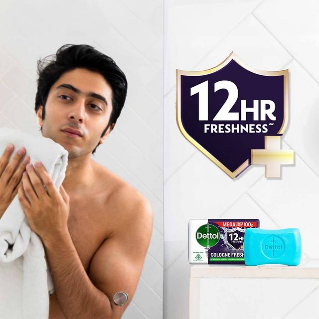 Dettol Cologne Fresh Bathing Soap Bar with 12hr Freshness