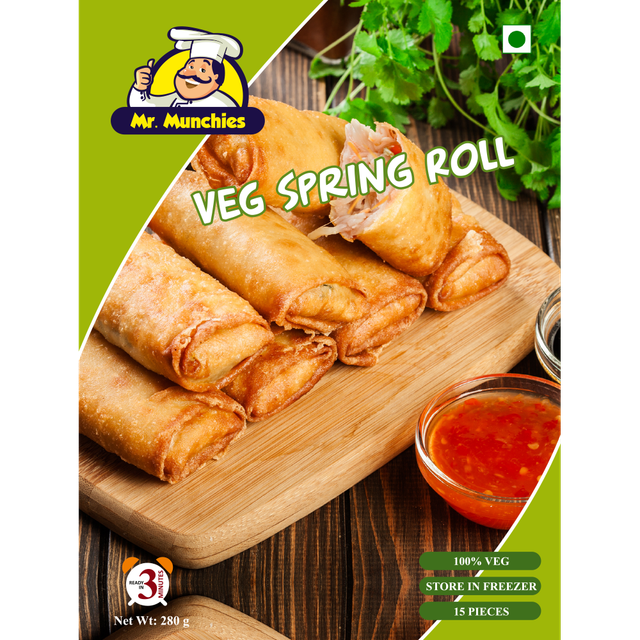 Mr. Munchies Veg Spring Roll(280gms) & Mr. Munchies Crunchy Thread Paneer(220gms) Combo
