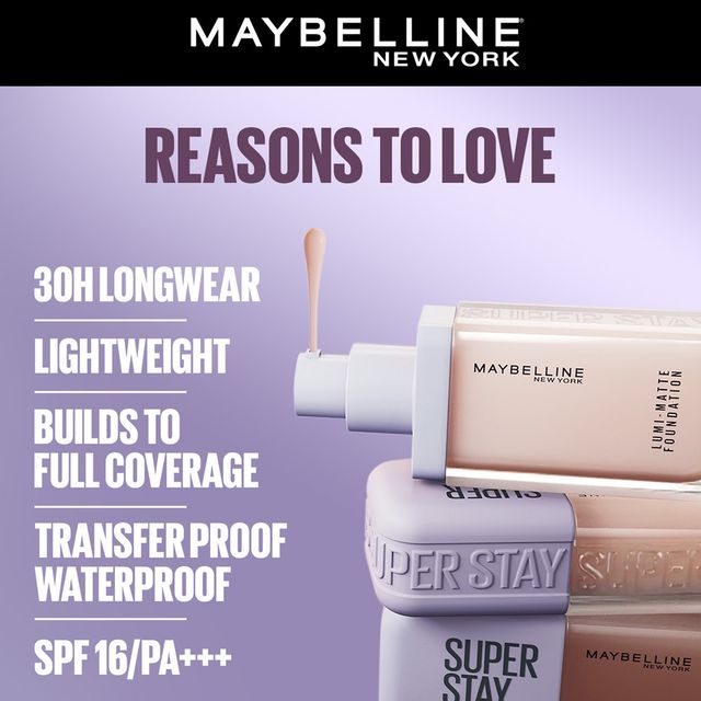 Maybelline New York Super Stay Lumi Matte Liquid Foundation, 230