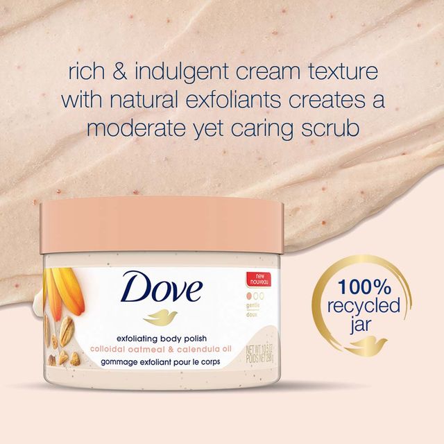Dove Body Polish Scrub | with Oatmeal | For Sensitive Skin | Get Soft & Smooth Skin