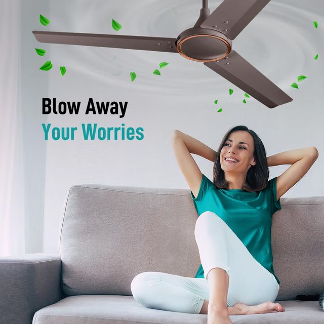 Kuhl Prima A4 1200 Mm Bldc 65% Power Saving Bldc Ceiling Fan With Remote Espresso