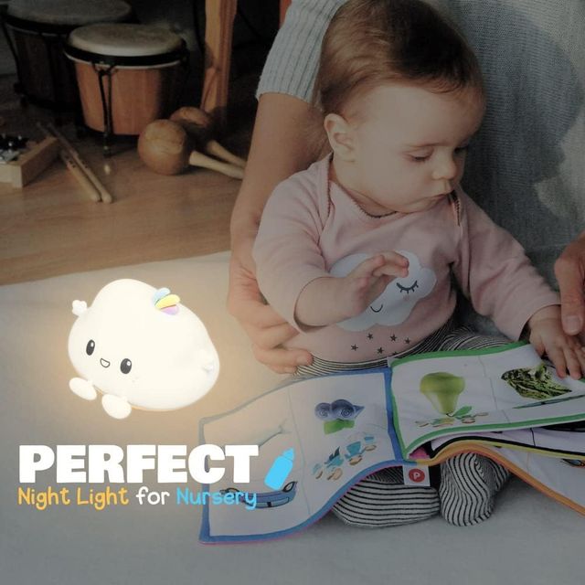 Hashwow Rechargeable Multicolor Cloud Night Lamp  Cute Silicone Lamp