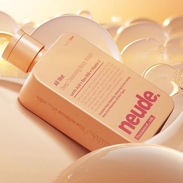 Neude Skin Deep Cleansing, Detanning, Hydrating Milk Body Wash - All Wet