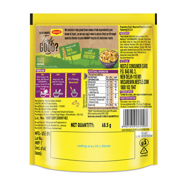 MAGGI Pazzta Instant Pasta - Mushroom Penne 68 g Combo